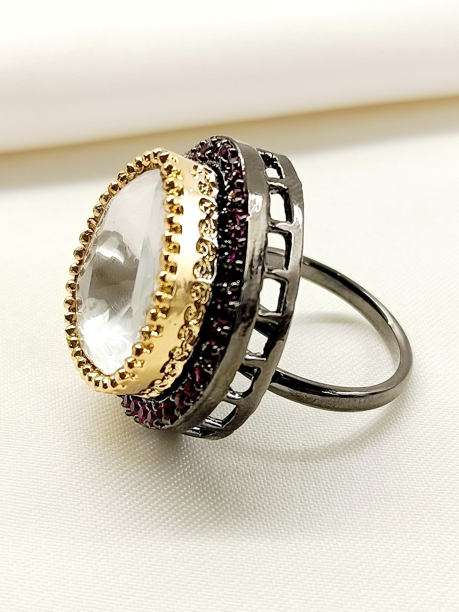 Zirish Ruby Victorian Finger Ring
