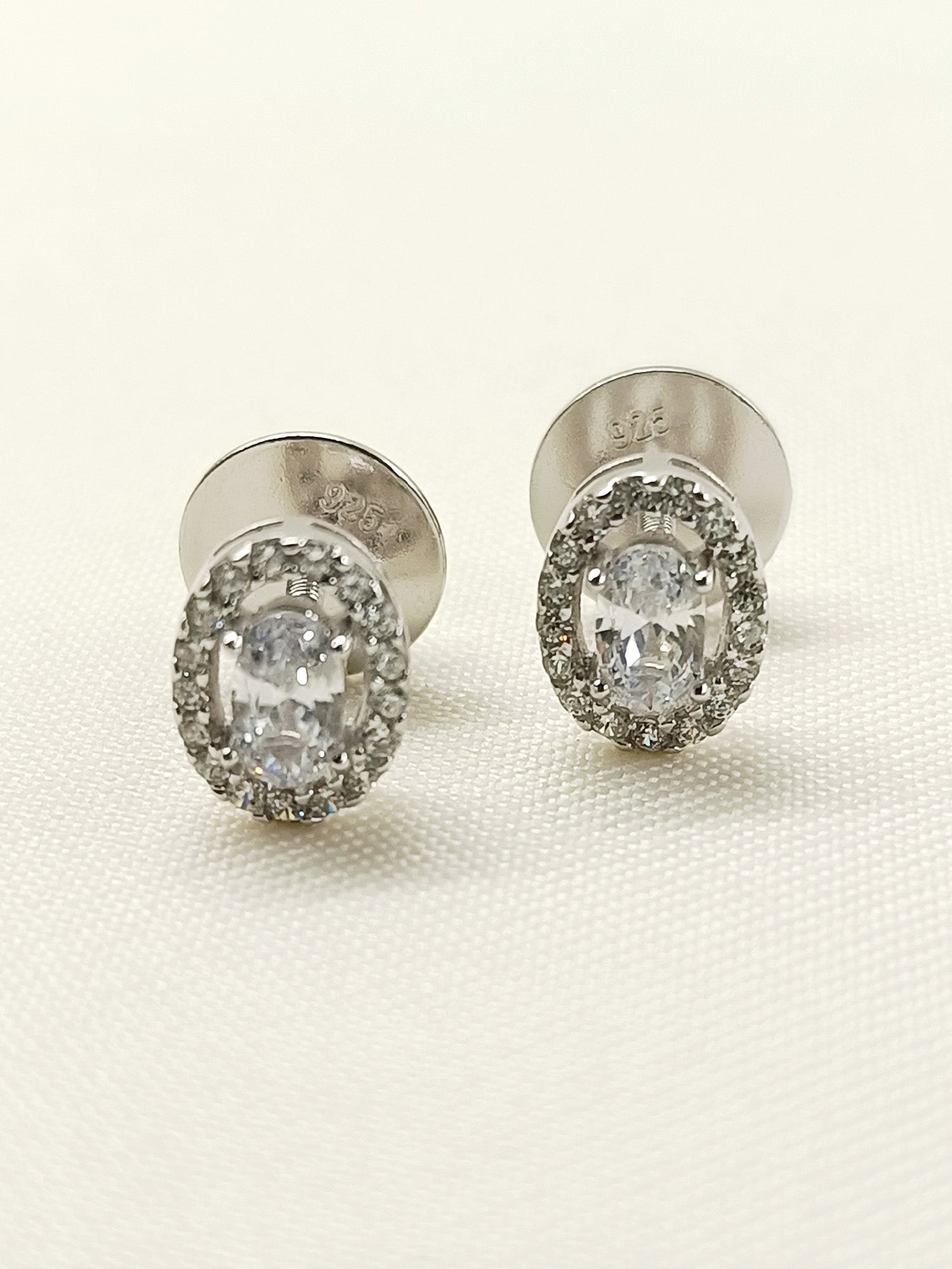 Hema 92.5 Silver Swarovski Stone Tops - qivii