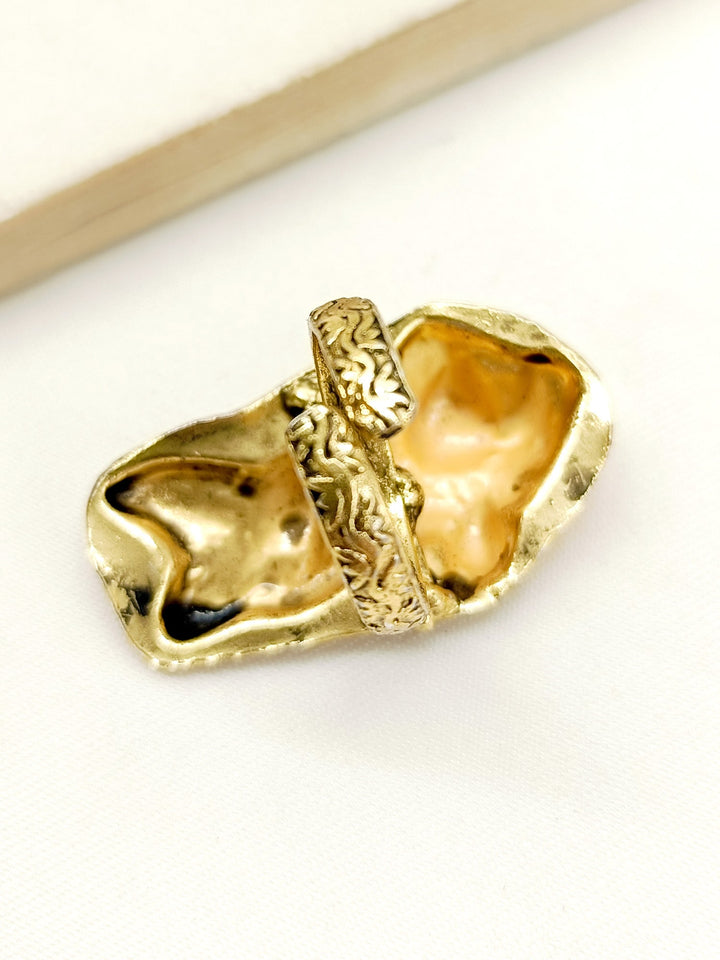 Myra Golden Tribal Finger Ring