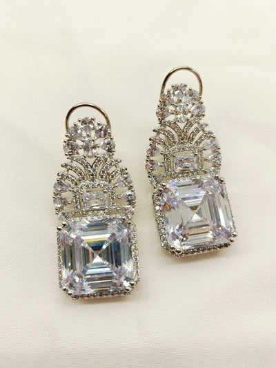 Jordan White American Diamond Earrings