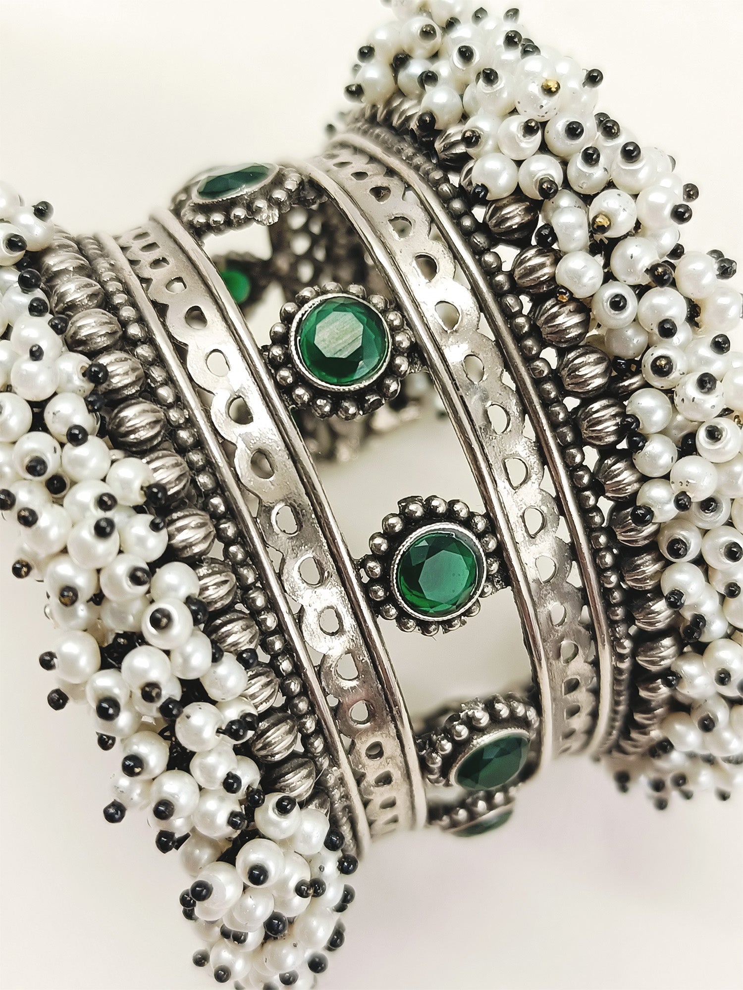 Nusrat Green Oxidized Bracelet