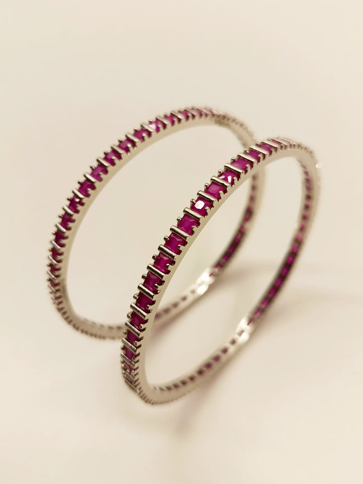 Saunika Ruby American Diamond Bangle