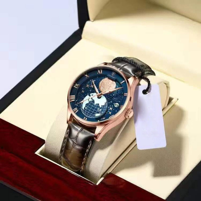 Elegante Kwarts Horloge voor Zakenprofessionals  - By Qivii