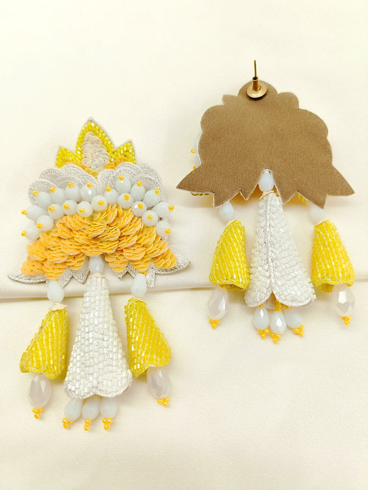 Nidhi Yellow Handmade Earrings