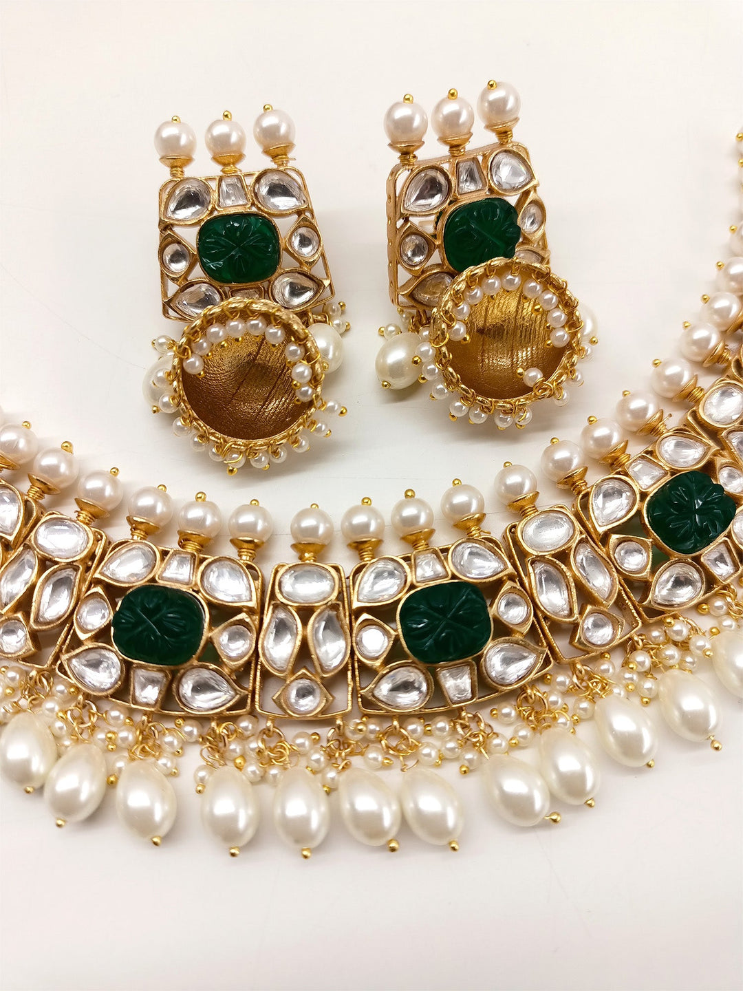 Haman Green Kundan Choker Set