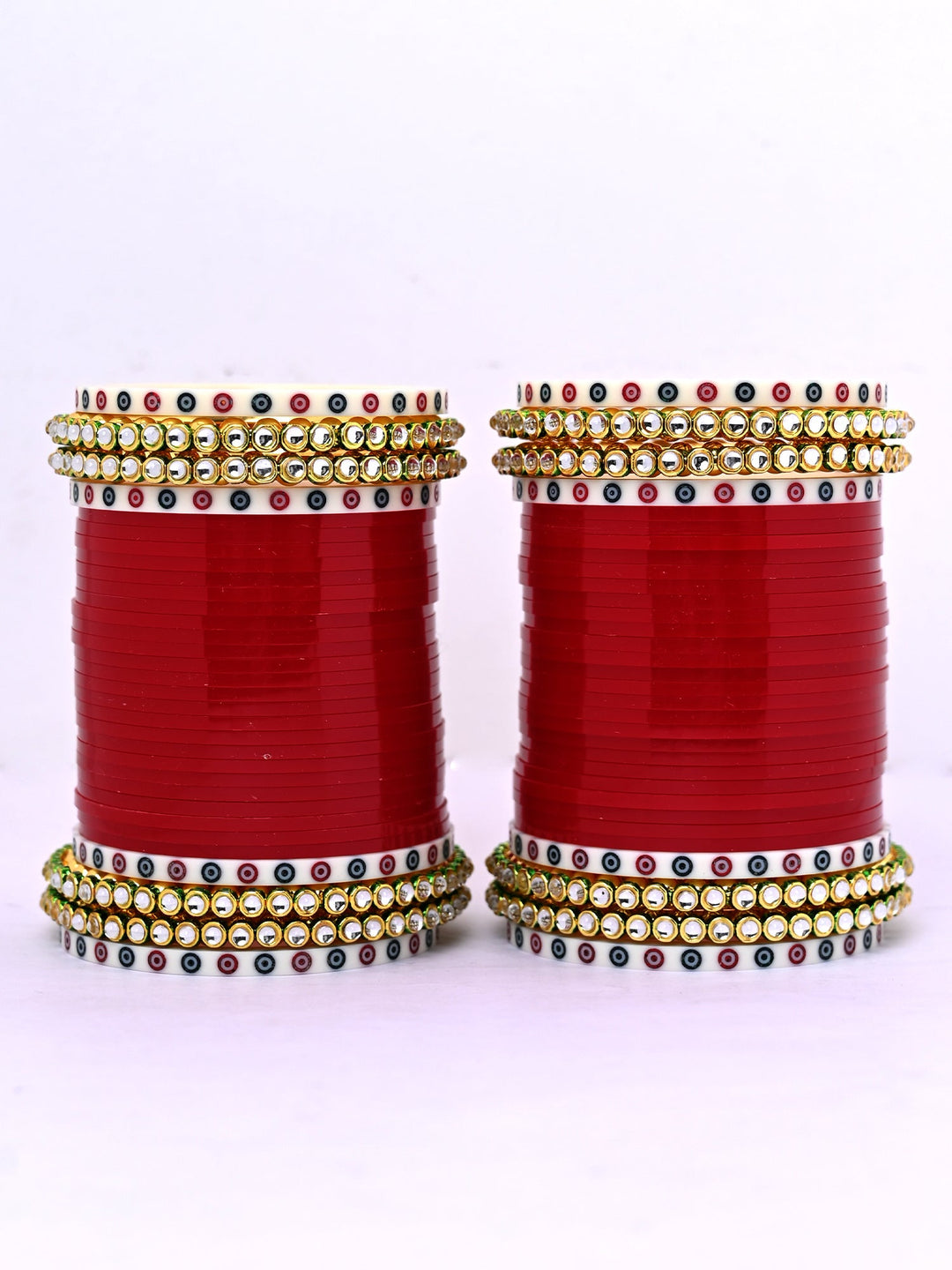 Sargam Kundan Red Chura