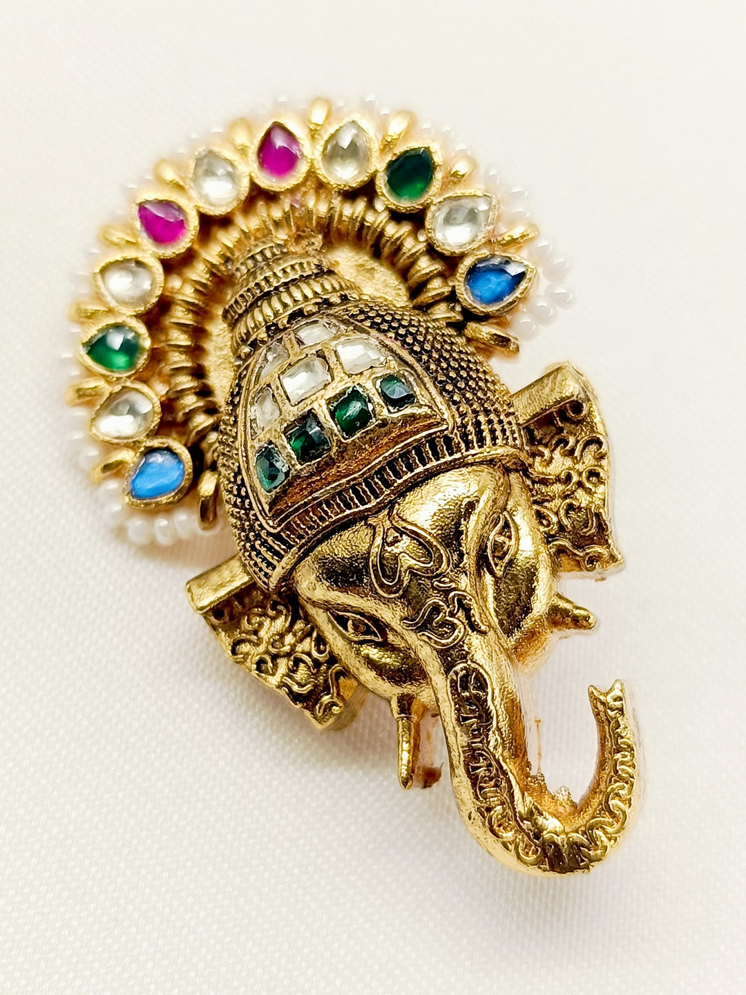 Dhuni Multi Colour Ganesh Ji Brooche