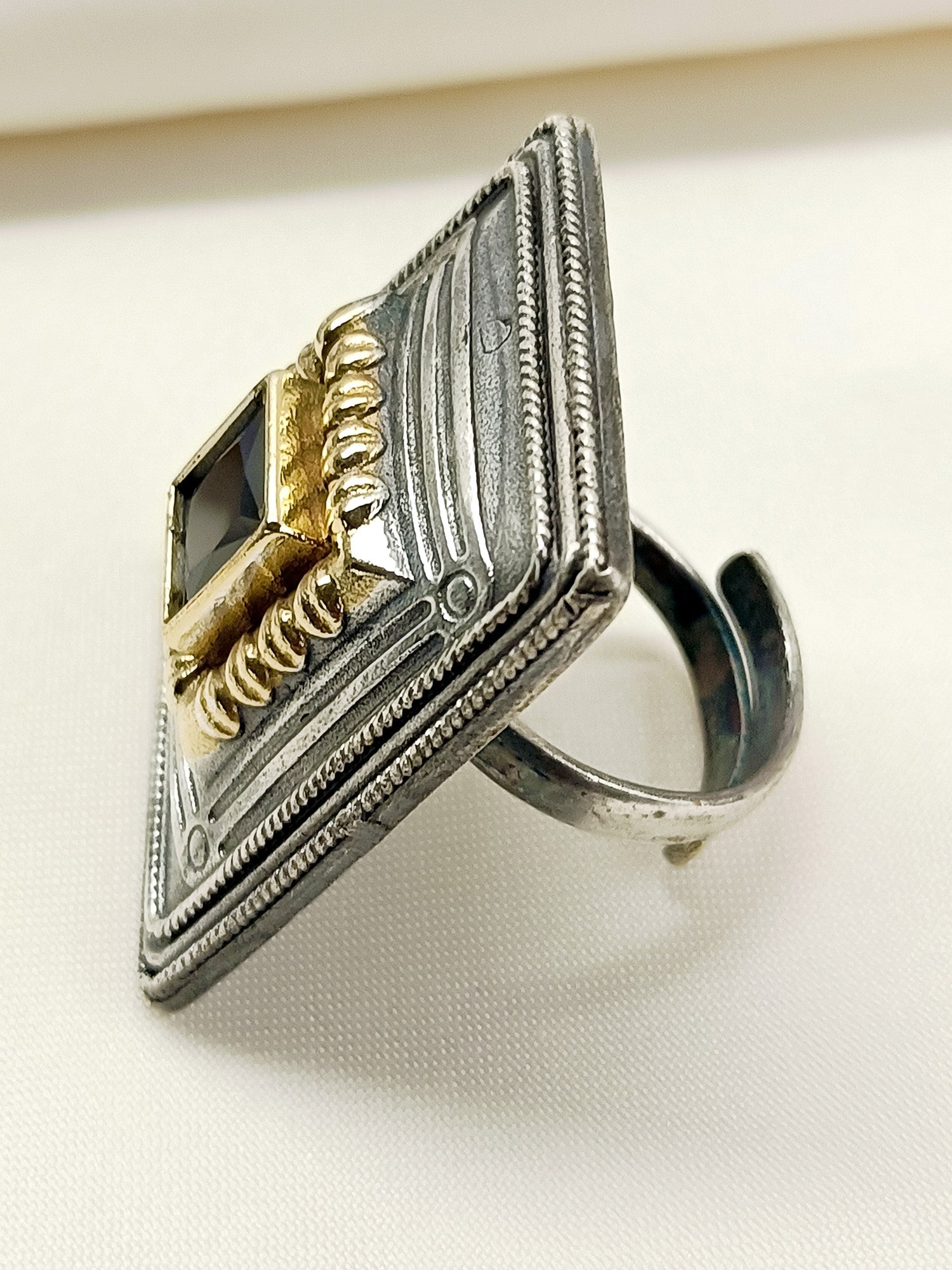 Gaurika Black Oxidized Finger Ring