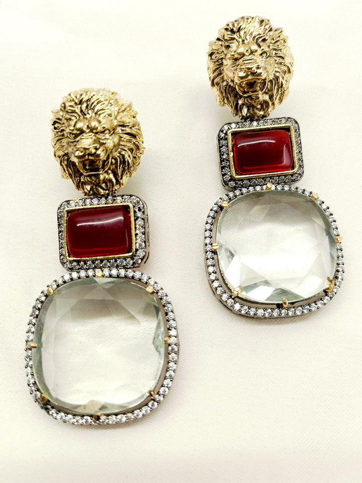 Kesri Maroon Victorian Earrings