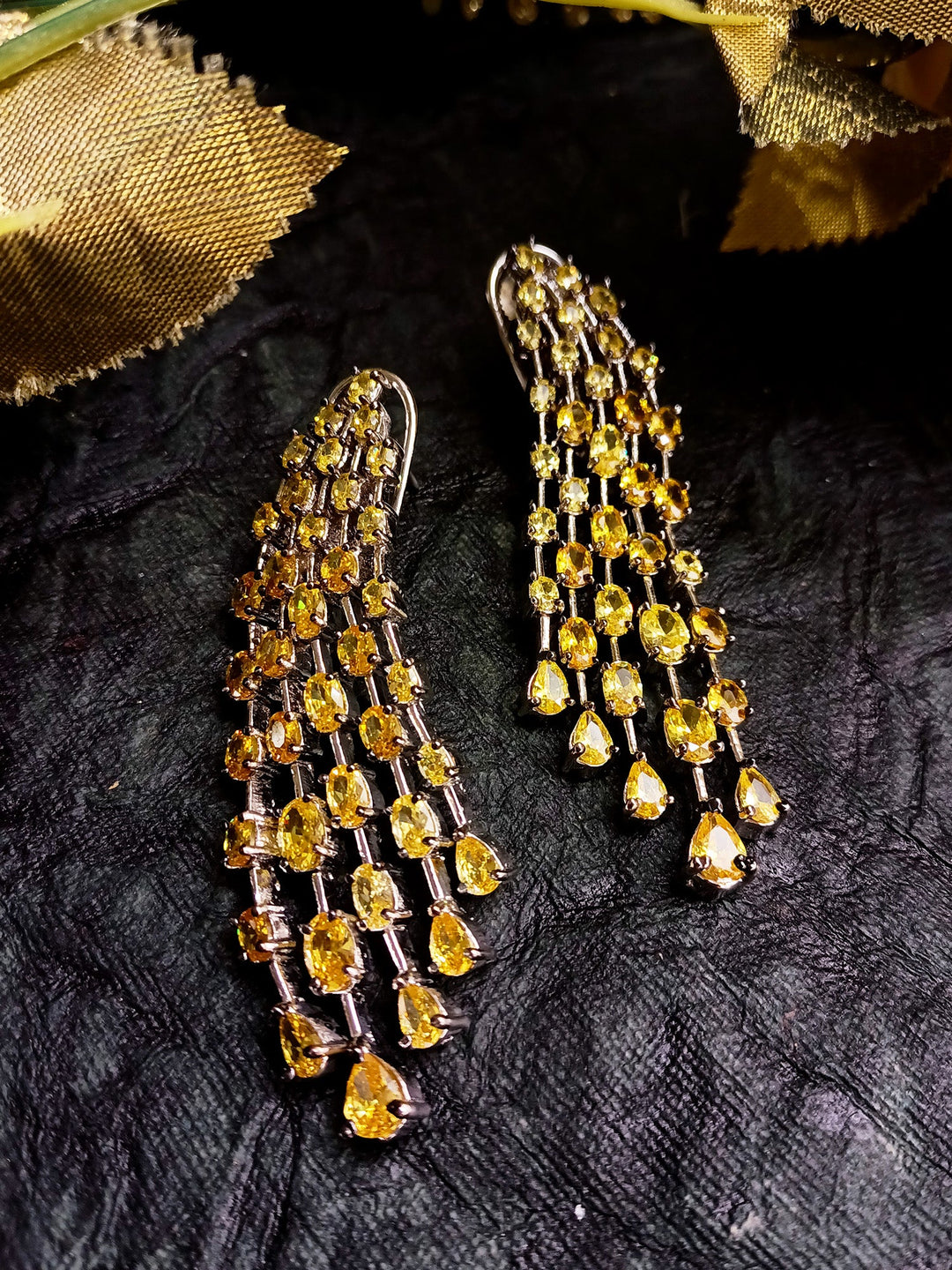 Pranjal Yellow Diamond Earrings