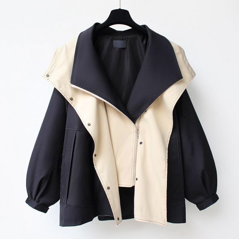 Amelia Asymmetrical Two-Tone Jacket  - By Qivii