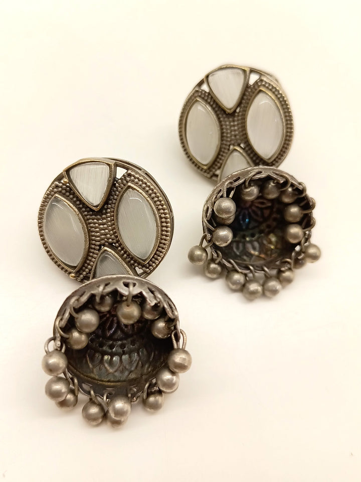 Umaro Gray Oxidized Jhumki