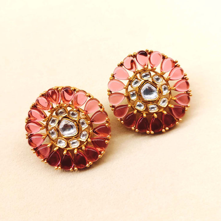 Padmini Rose Pink Diamond Work Gold Plated Boutique Tops