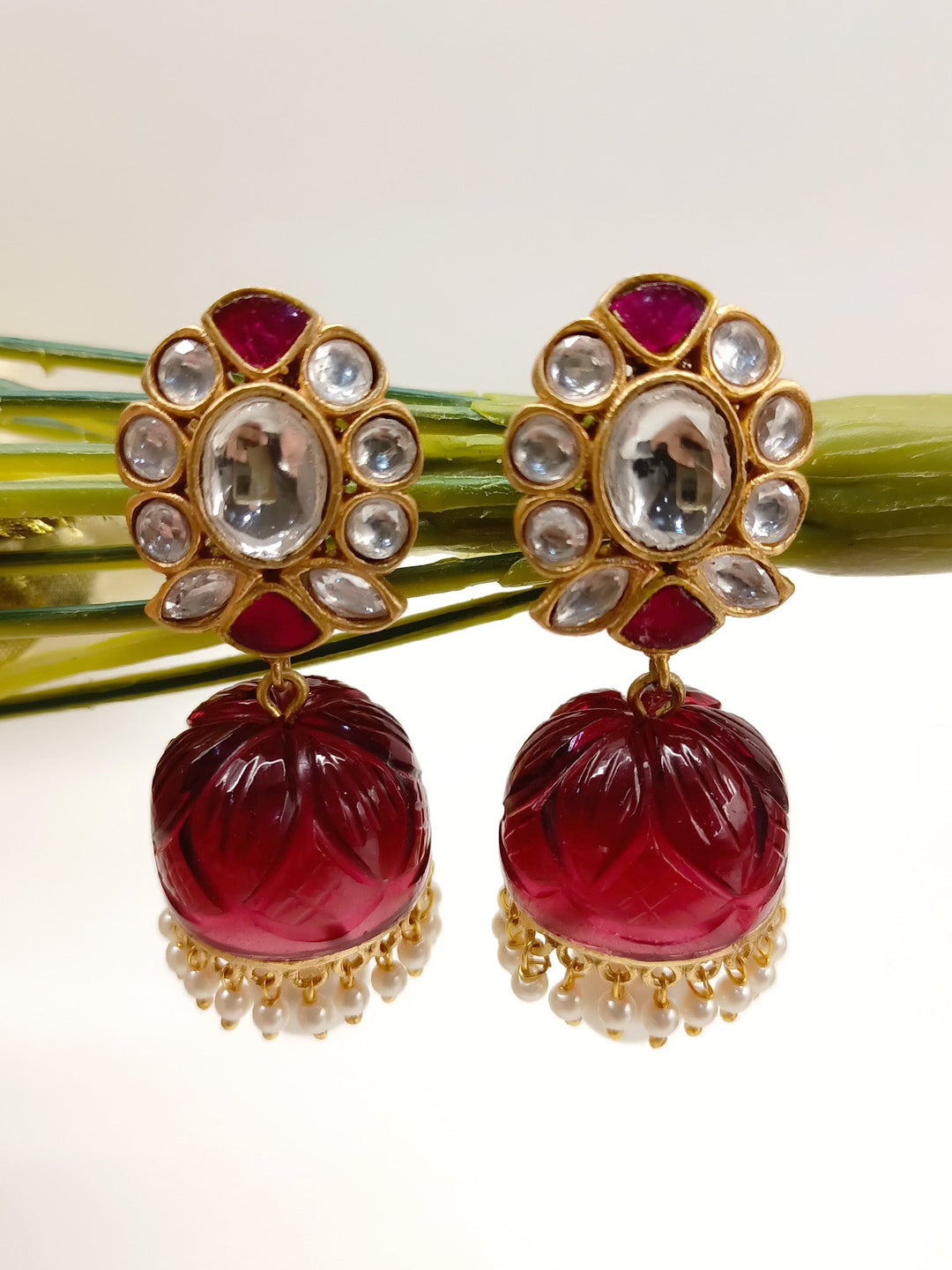 Naomi Maroon Boutique Jhumki