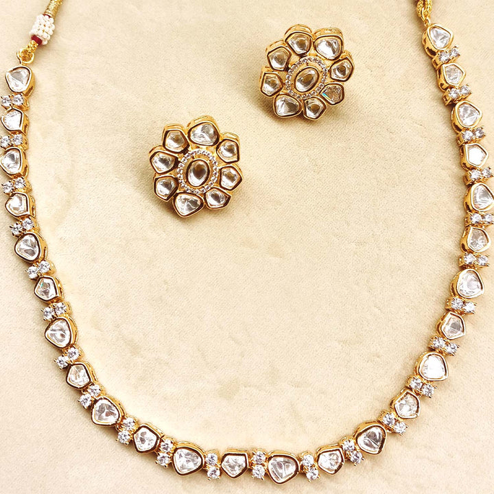 Nargis Diamond Gold Plated Kundan Set