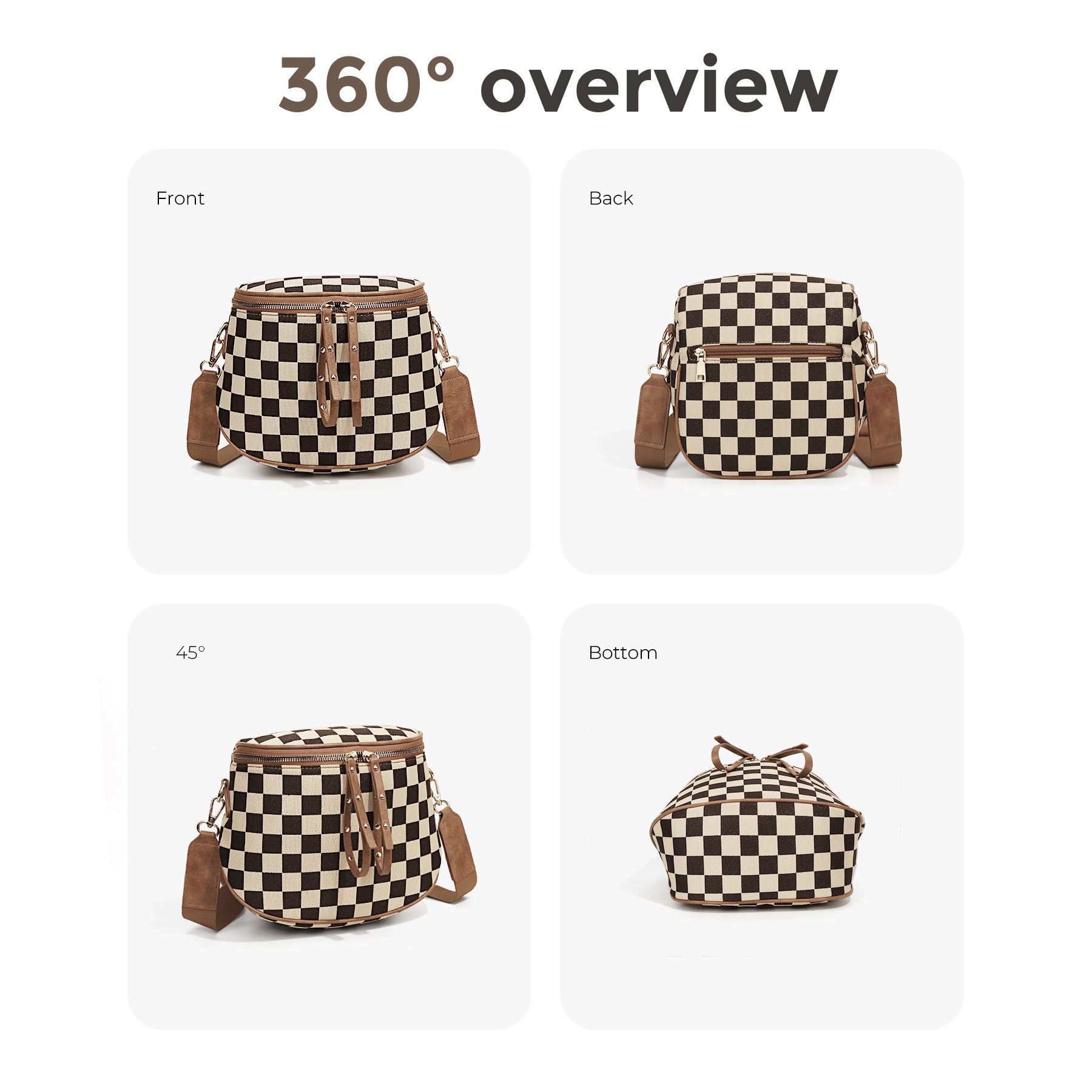 Ounamei Large Crossbody Bag for Women | Multi-Style Bag with Coin Pouch for Travel & Daily Use