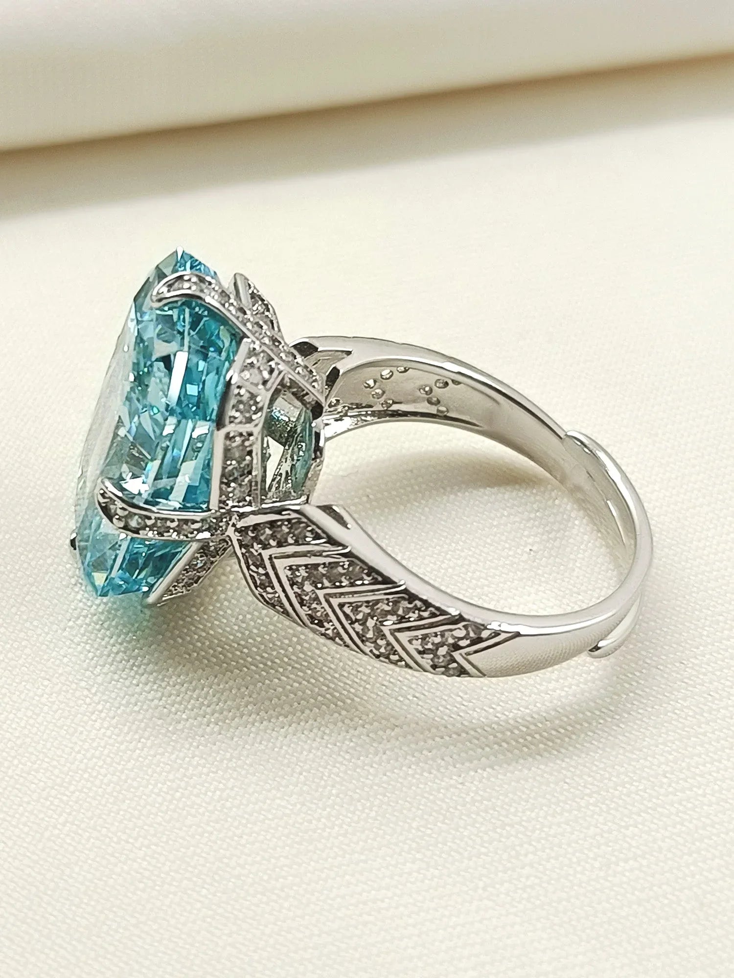 Satya Firozi American Diamond Finger Ring