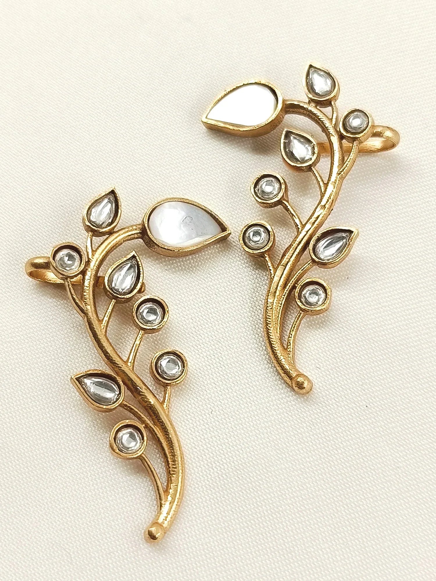 Chaitani White Boutique Earcuffs