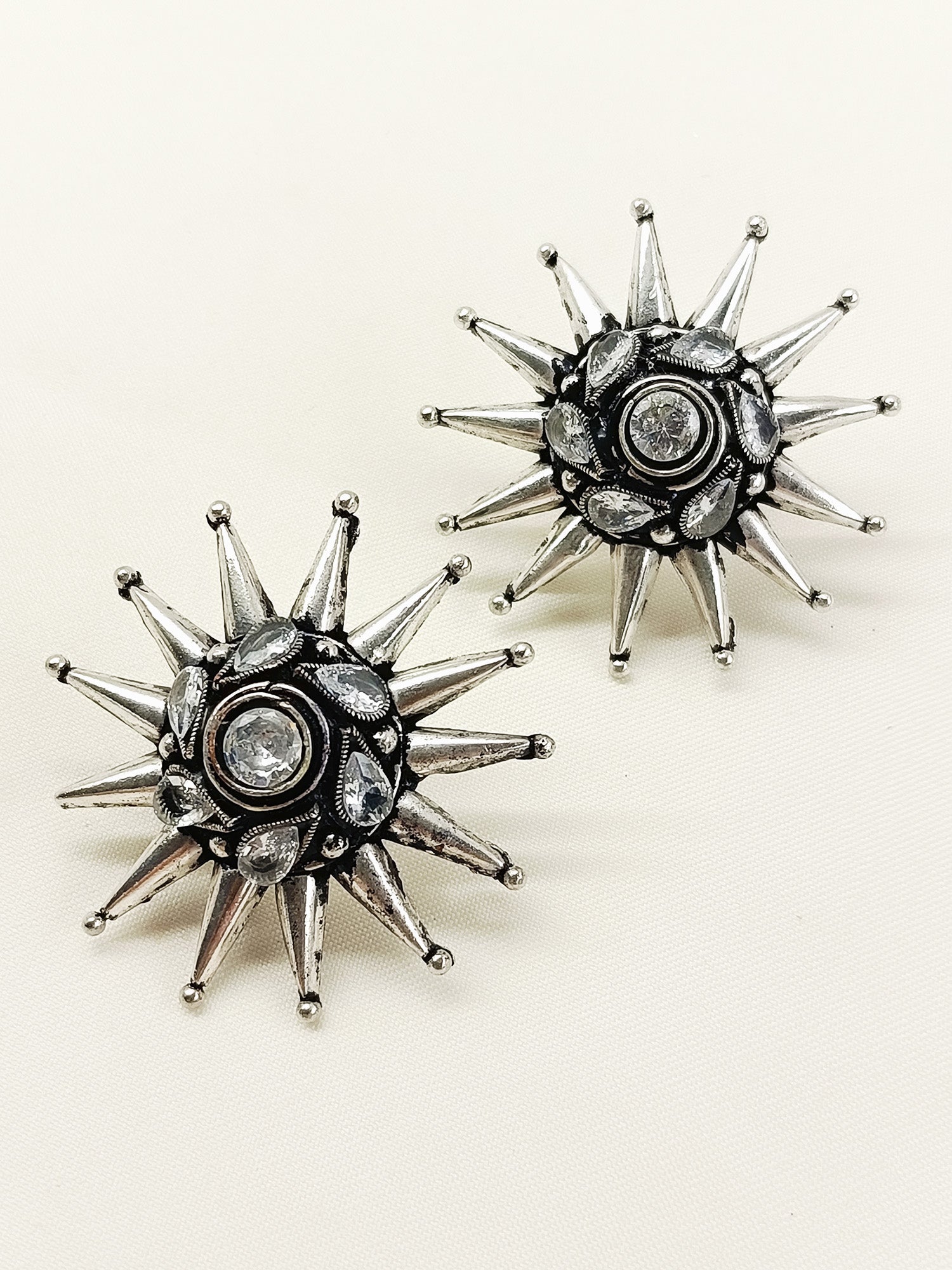 Uttama White Oxidized Tops