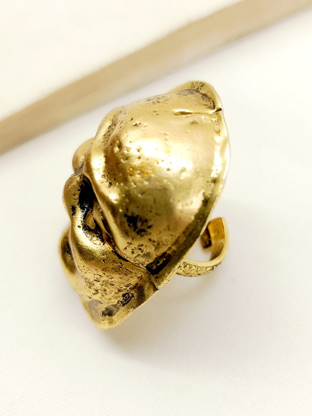 Nabeeha Golden Tribal Finger Ring