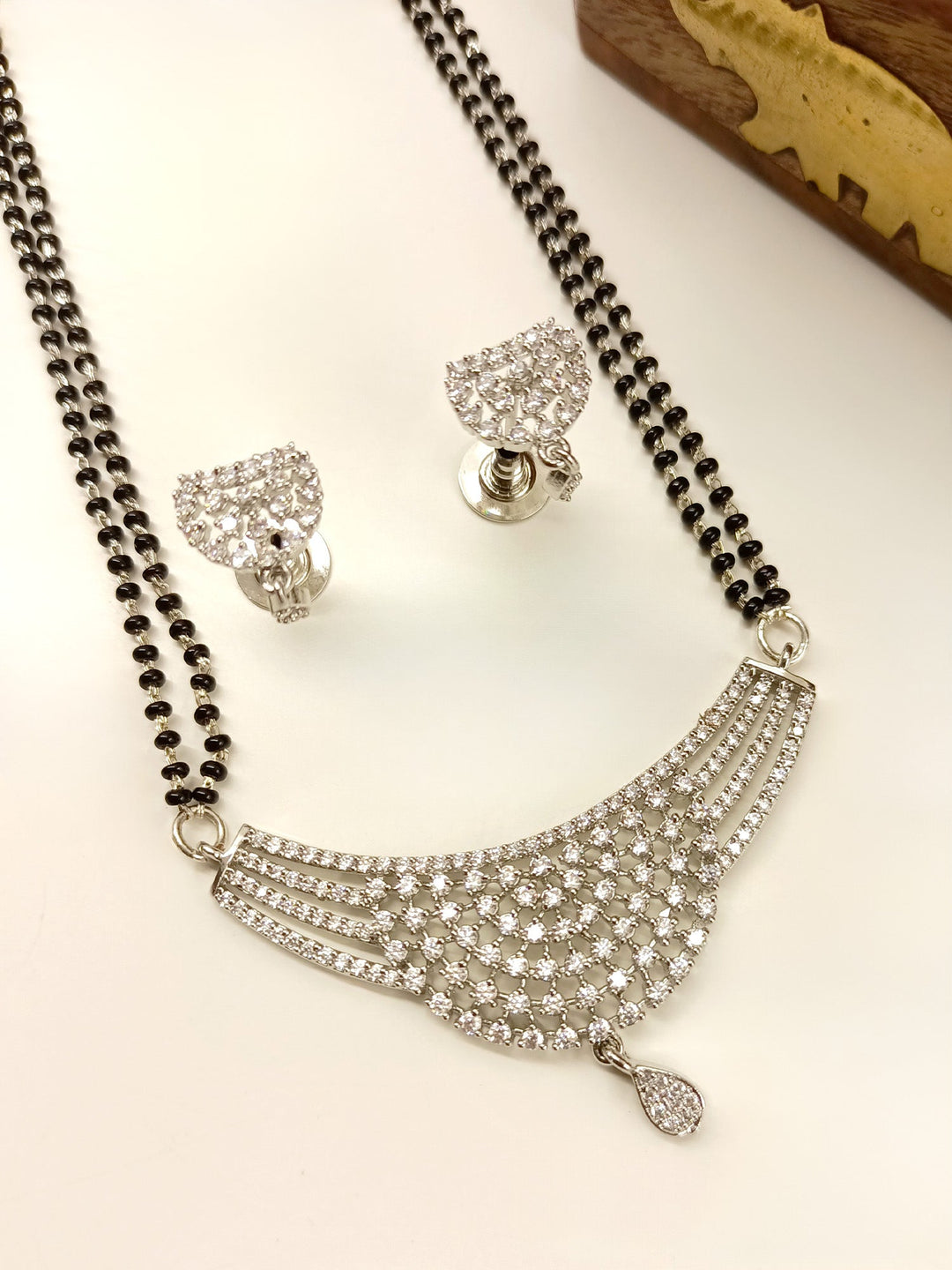 Shuchi White American Diamond Mangalsutra