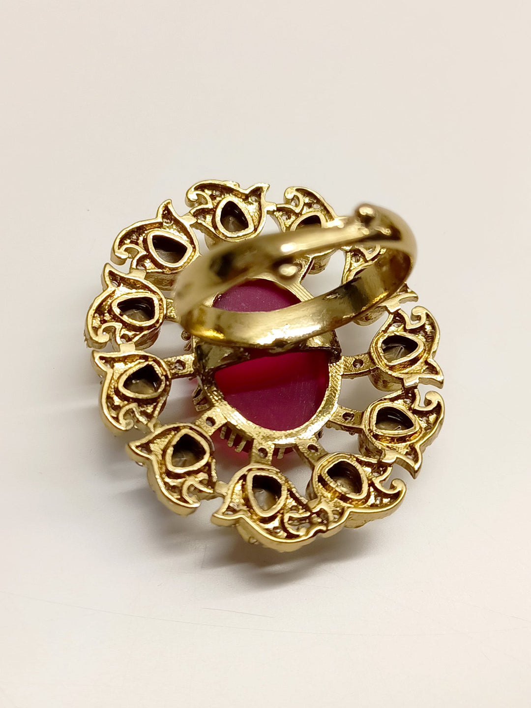 Beautiful Vasvi Ruby Victorian Finger Ring with intricate detailing and elegant design