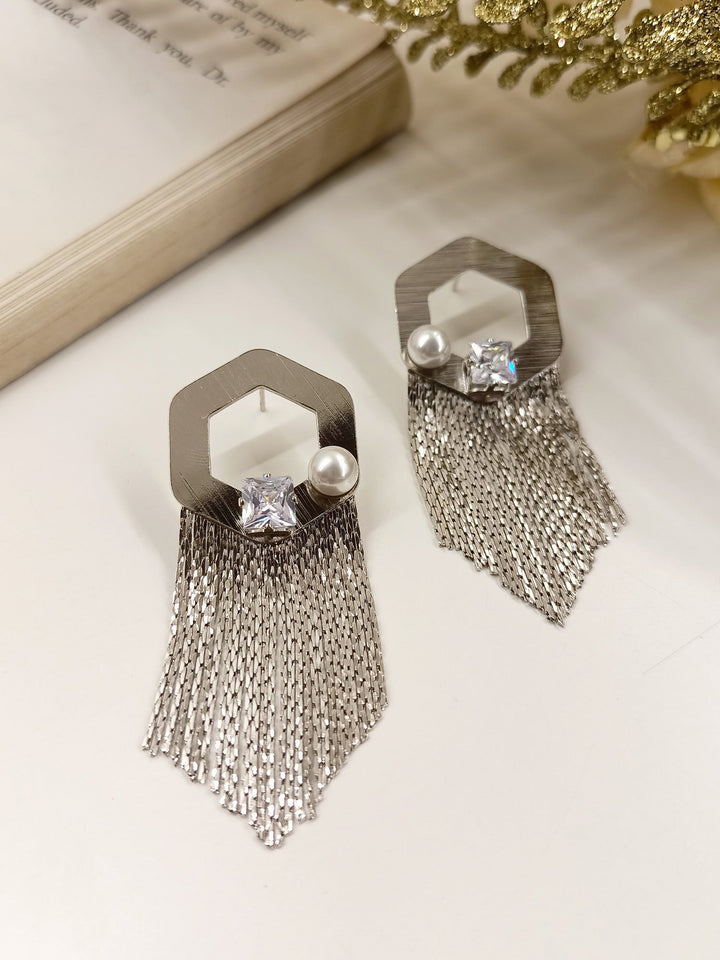 Jassica Silver Western Earrings