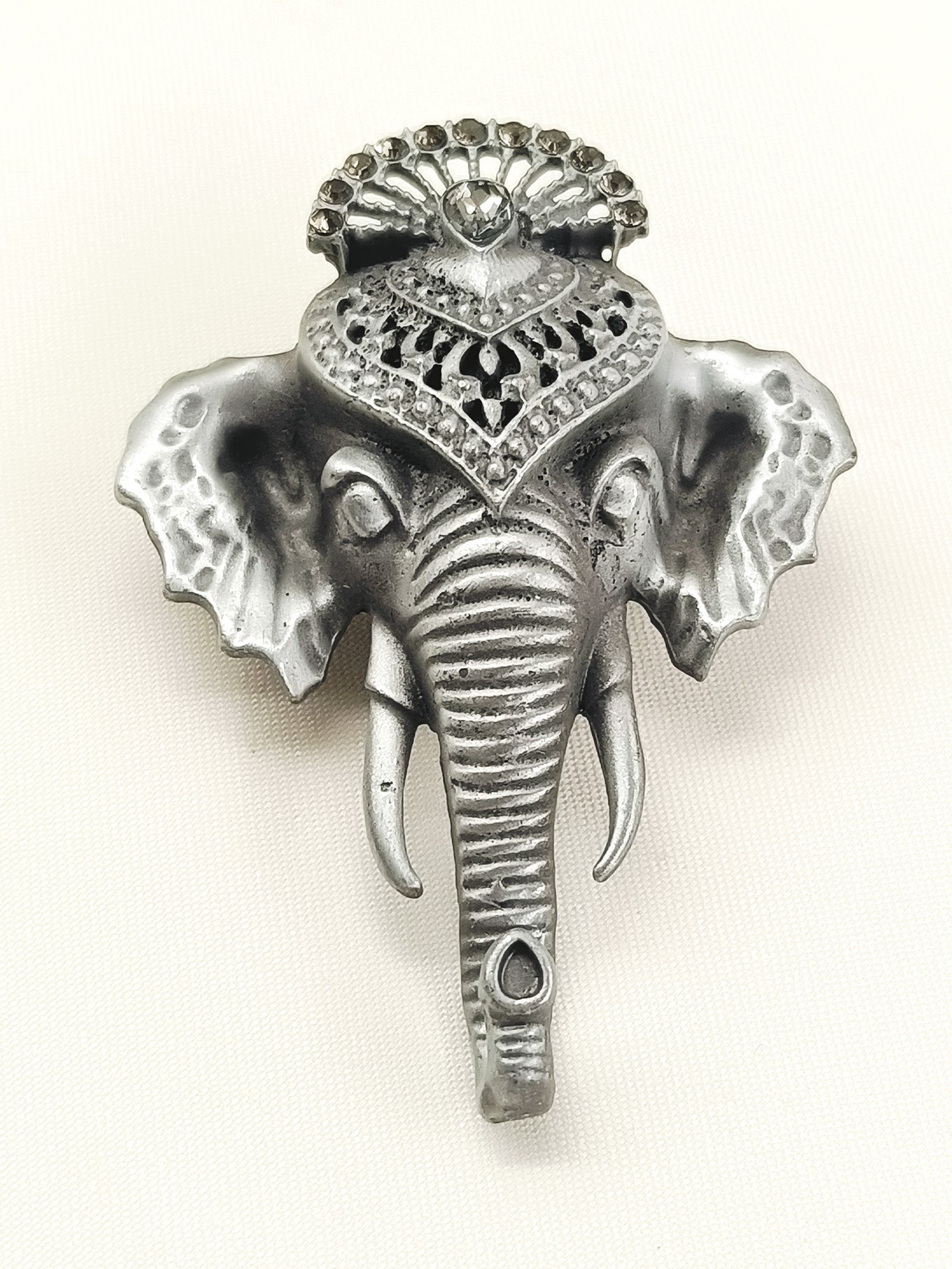 Devish Grey Elephant Men's Brooch