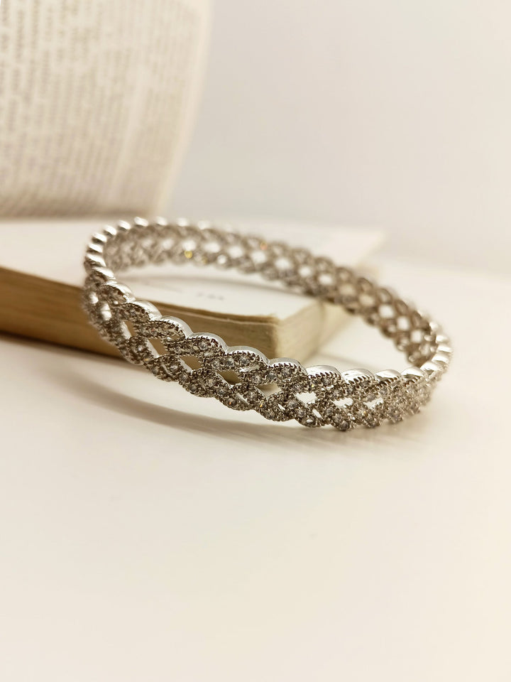 Shreyanvi Spiral American Diamond Bangle