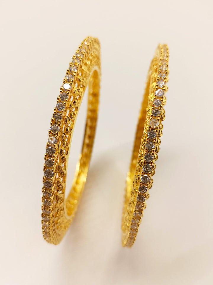 Medhul White American Diamond Bangles