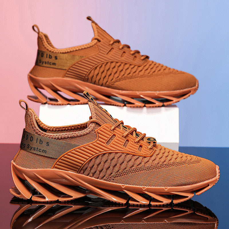 Men's AeroKnit Runner - Extended Fit Breathable Mesh - Platform Sneakers with Blade Sole & Maximum Cushion