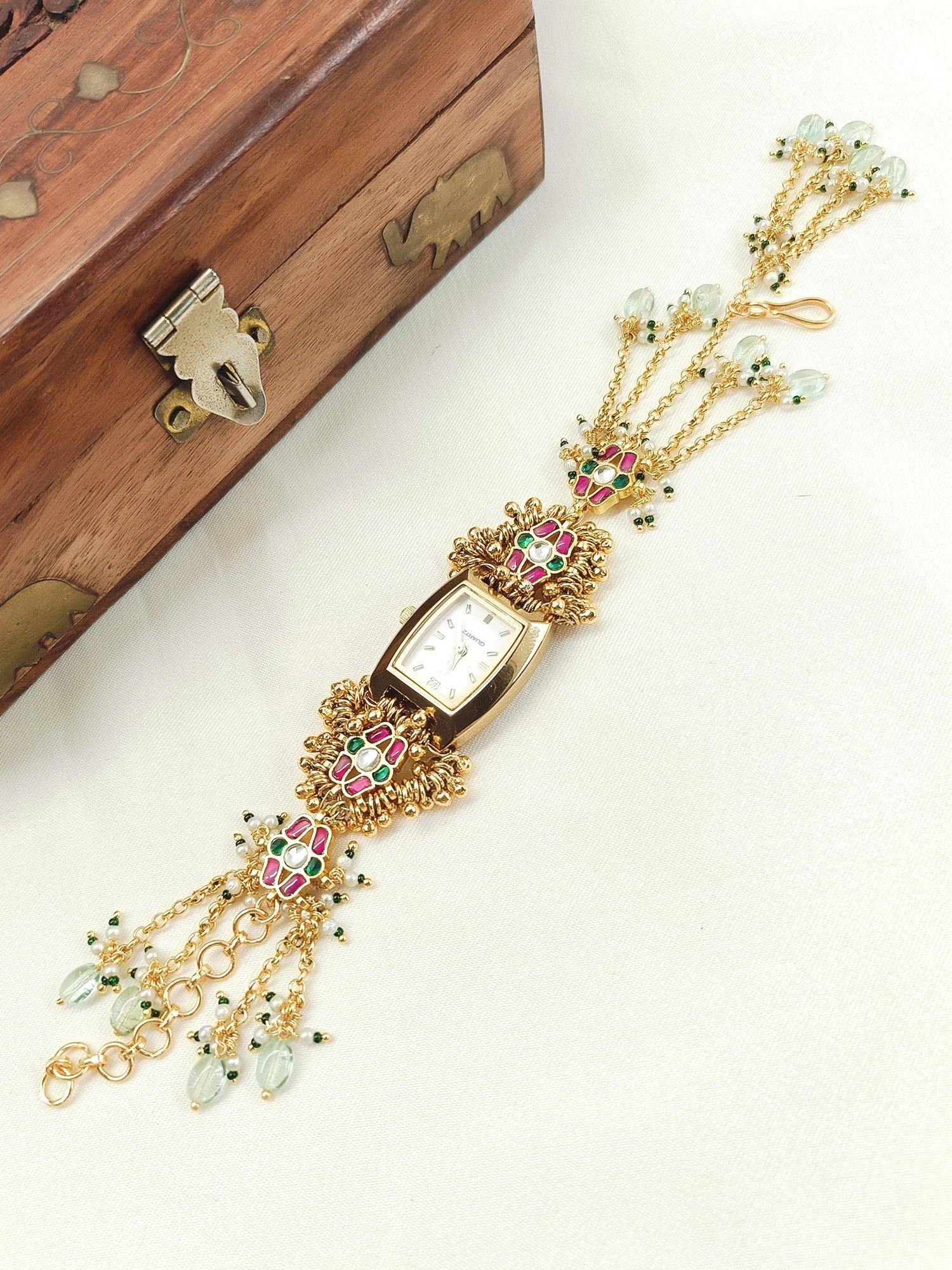 Shubhika's Paachi Kundan Watch