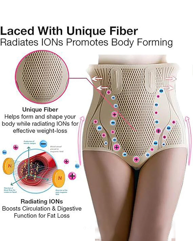 Slimming High Waist Tummy Control Butt Lifting Graphene Fiber Magic Shapewear Panties  - By Qivii