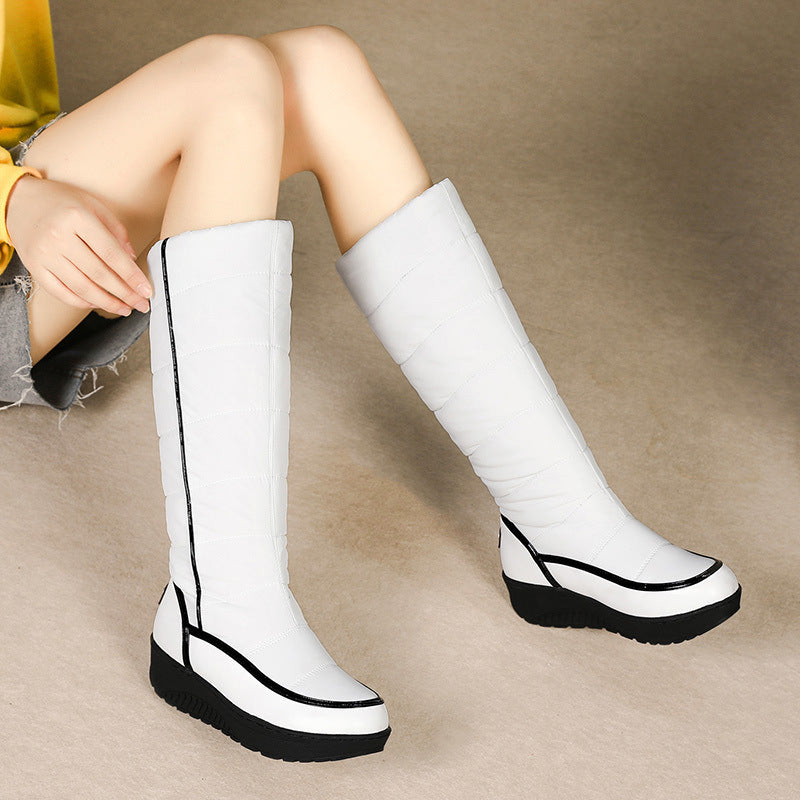 Women's Odessa Knee-High Boots - Plush Faux Fur-Lined Winter Boots with Side Zip & Thick Lug Sole (US 4-11)