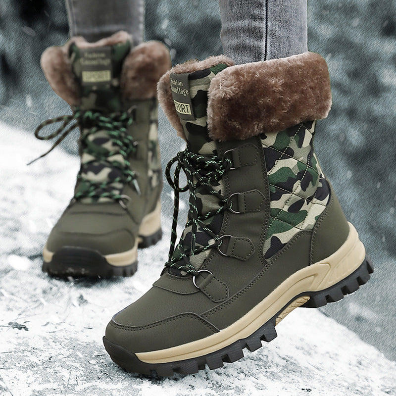 Women's Glacier Insulated Winter Boots - Thick Cotton-Lined High-Top Snow Boots with Non-Slip Lug Sole (US 5-11)