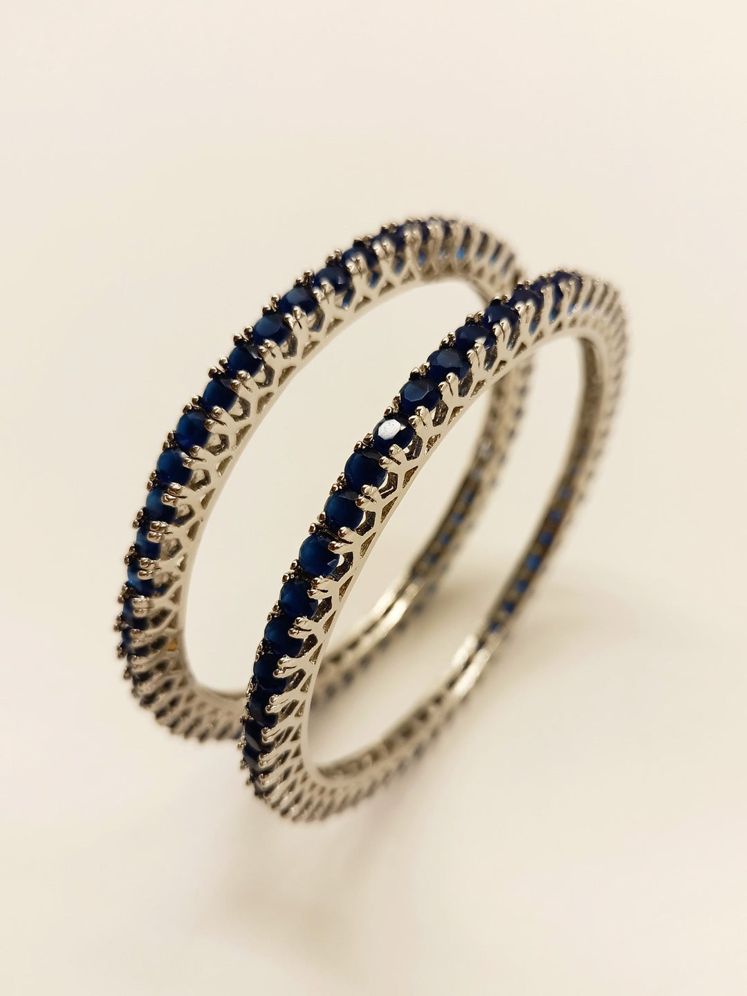 Rida Blue Sapphire American Diamond Bangle