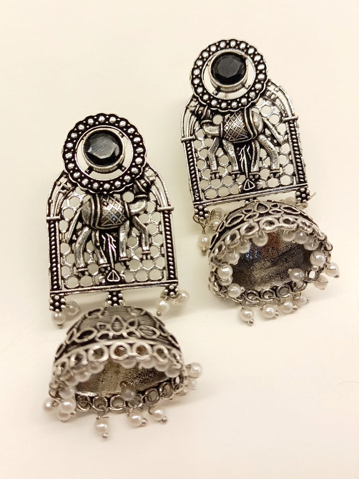 Urula Black Oxidized Jhumki