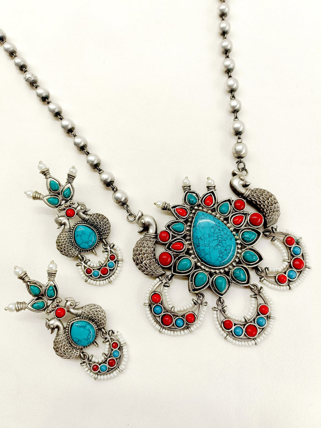 Nicole F & R Oxidized Necklace Set