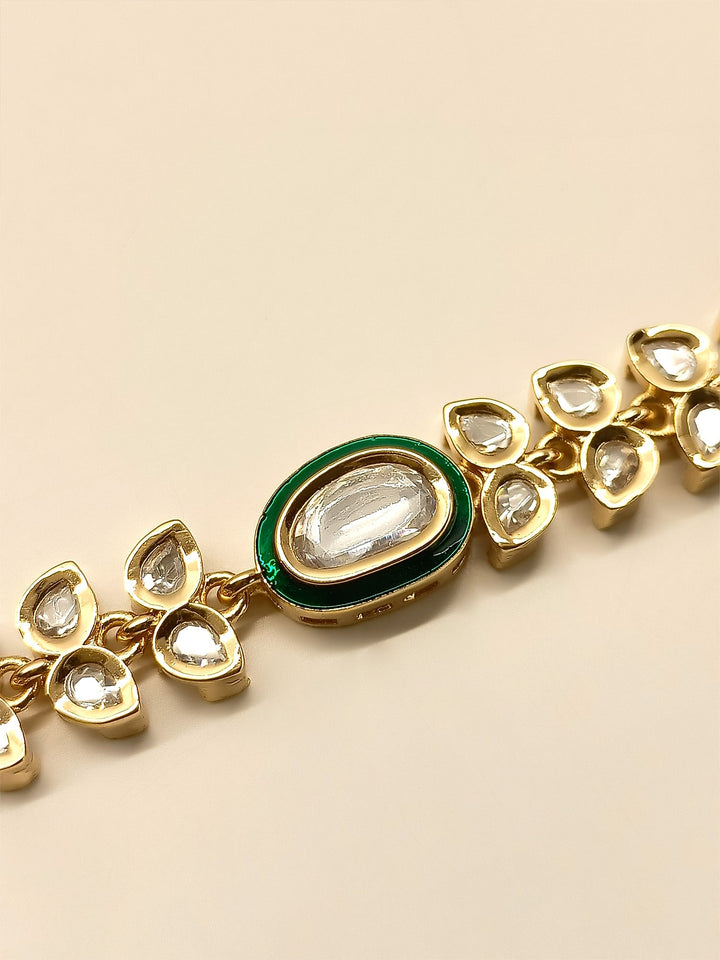 Carolina Delicate Green Kundan Bracelet