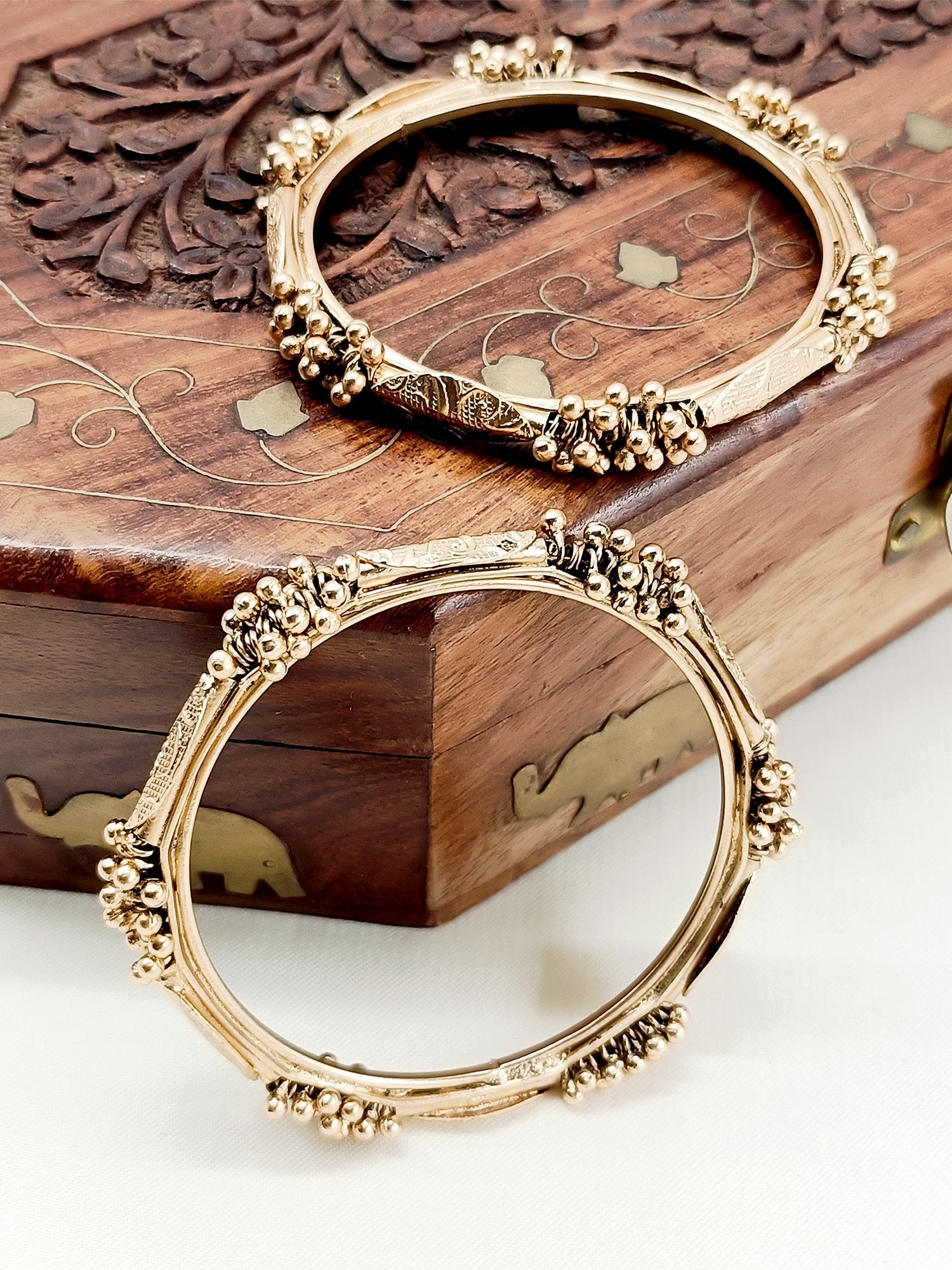 Tanupriya Plain Antique Bangles Pair