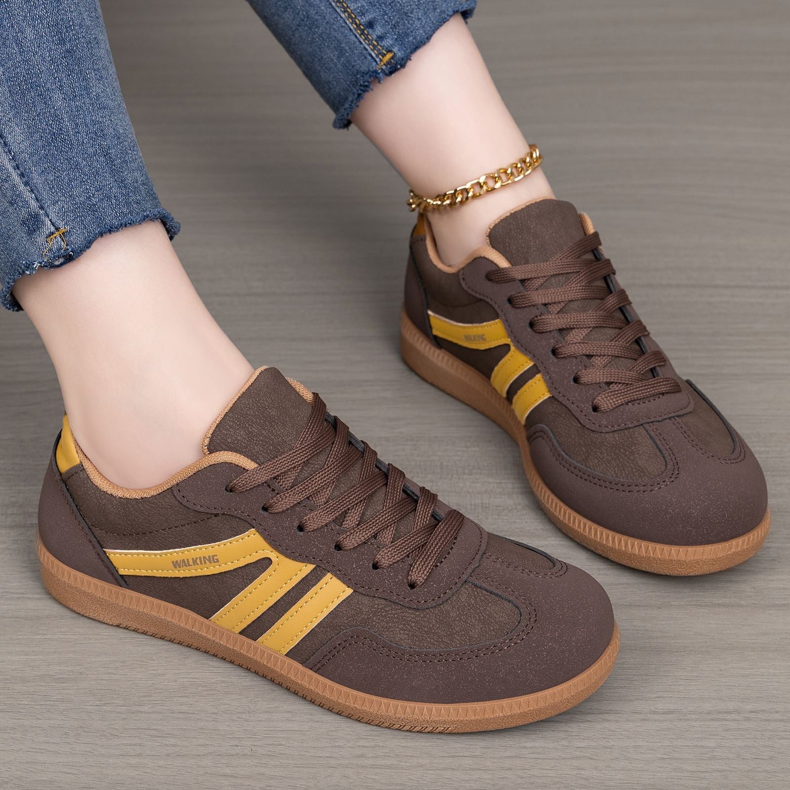 Women’s Nova Retro Colorblock Sneakers – Casual Lightweight Comfort Trainers (US5–10)