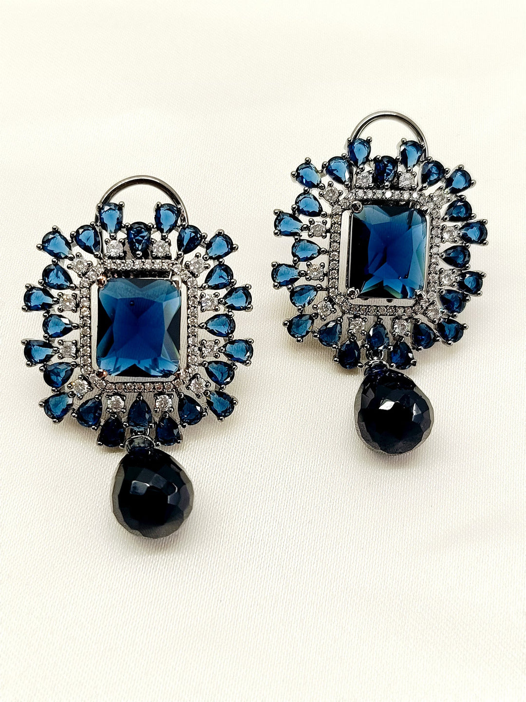 Anam Blue Sapphire Victorian Earrings