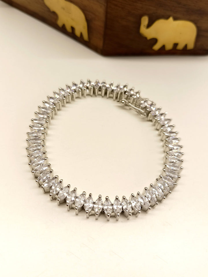 Meghna White American Diamond Bracelet