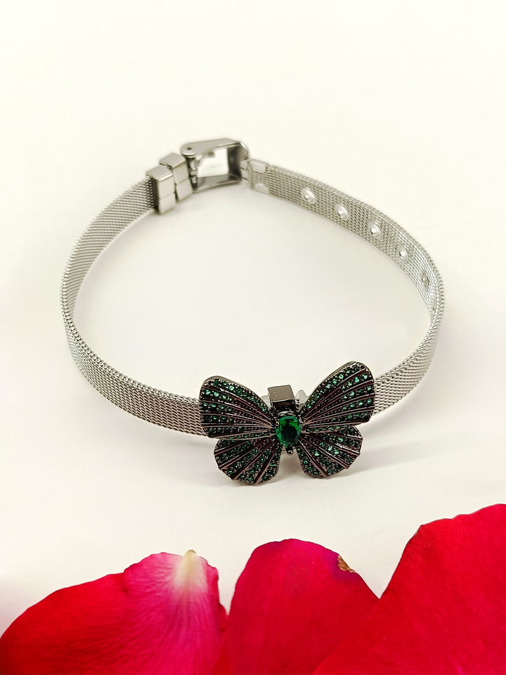 Era Green Butterfly Shape Victorian Bracelet