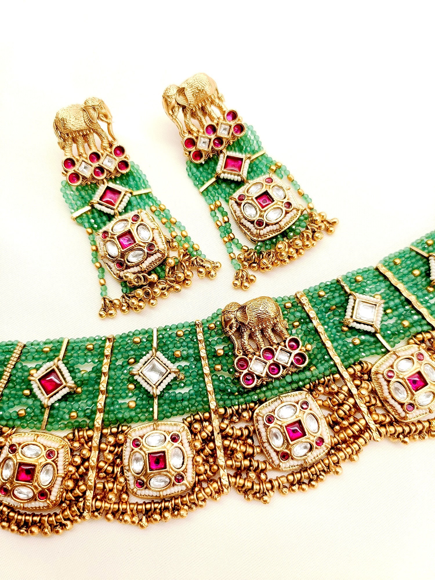 Bhagyawati Multi Colour Kundan Choker Set