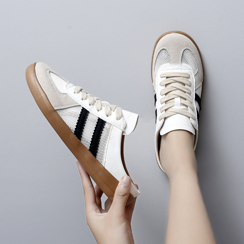 Women's Mesh Mule Slippers German Trainer - Inspired Slip-Ons for Women | Spring-Summer Comfort Shoes with Arch Support