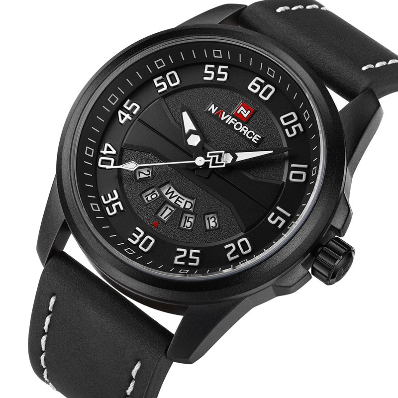 Kwarts Horloge met Leren Band  - By Qivii