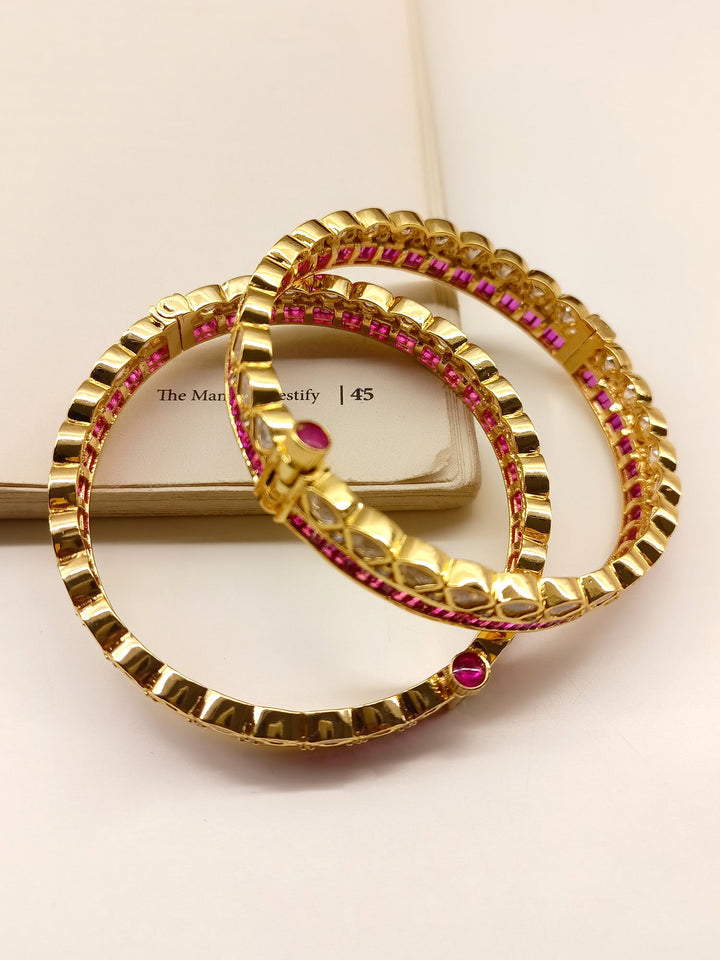 Giselle Majenta Kundan Bangle Pair