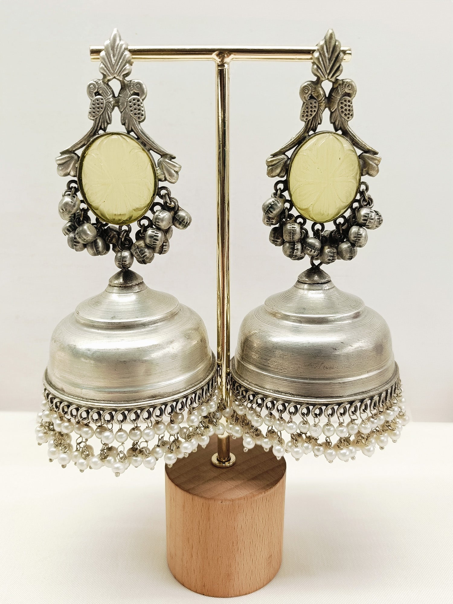 Aryahi Yellow Oxidized Jhumki