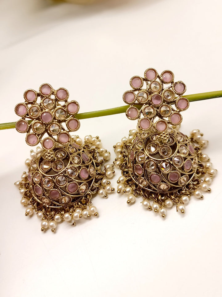 Vanessa Baby Pink Polki Jhumki